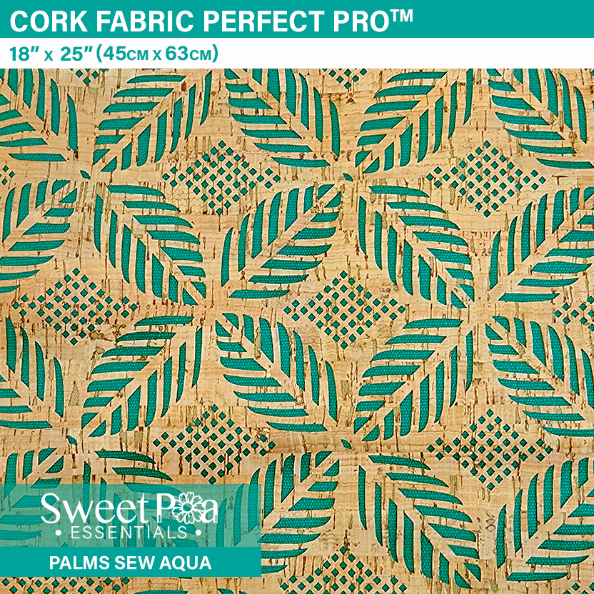 Perfect Pro™ Cork - Palms Sew Aqua 1.0mm In the hoop machine embroidery designs