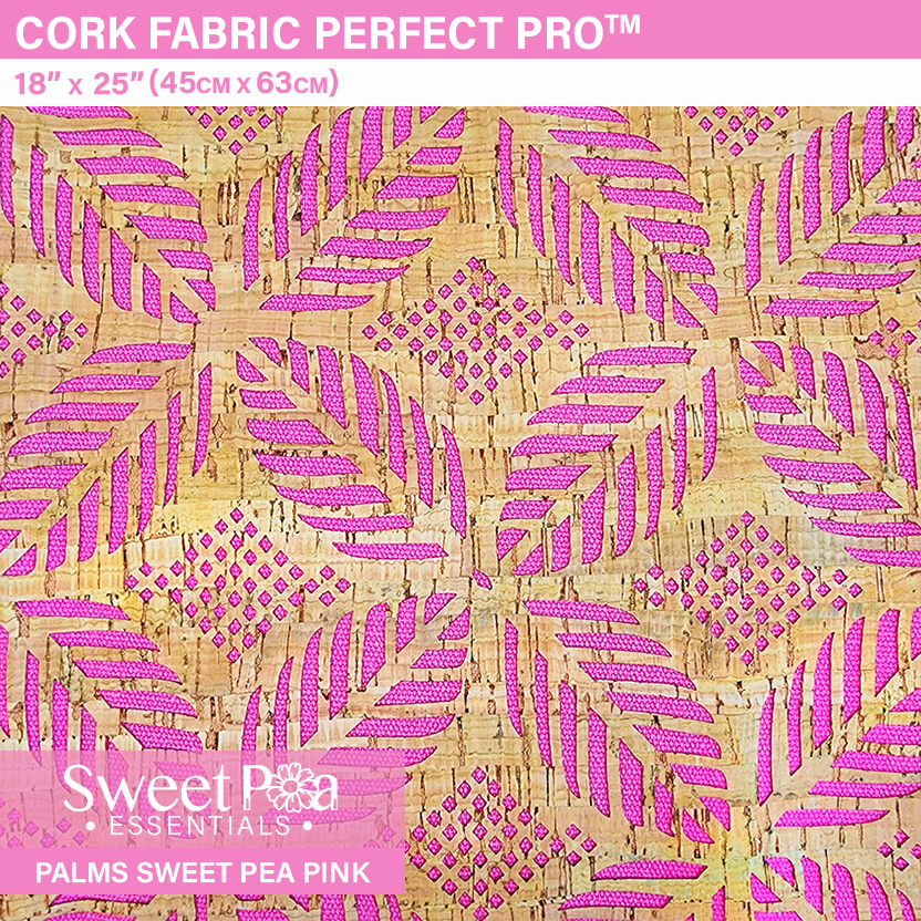 Perfect Pro™ Cork - Palms Sweet Pea Pink 1.0mm In the hoop machine embroidery designs