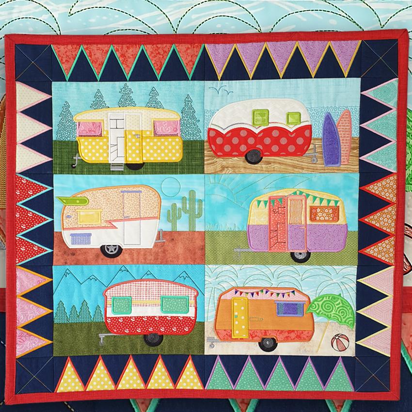 Caravan Quilt 5x7 6x10 and 8x12 - Sweet Pea Australia In the hoop machine embroidery designs. in the hoop project, in the hoop embroidery designs, craft in the hoop project, diy in the hoop project, diy craft in the hoop project, in the hoop embroidery patterns, design in the hoop patterns, embroidery designs for in the hoop embroidery projects, best in the hoop machine embroidery designs perfect for all hoops and embroidery machines