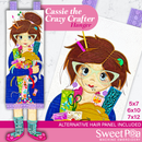 Cassie the Crazy Crafter Hanger 5x7 6x10 7x12 - Sweet Pea In The Hoop Machine Embroidery Design