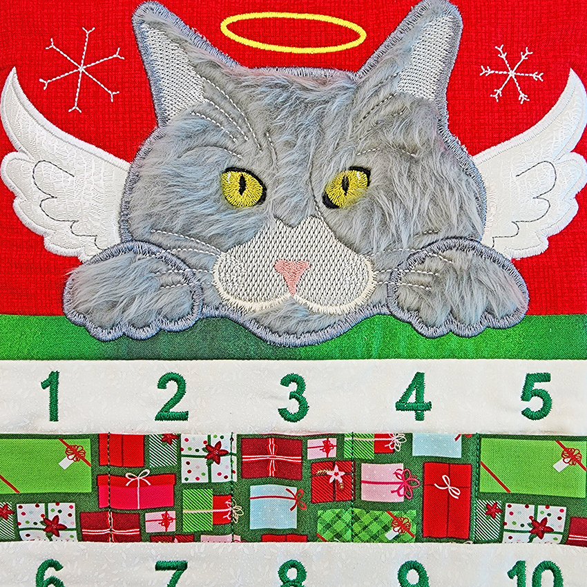 Cat & Dog Advent Hangers 5x7 6x10 7x12 In the hoop machine embroidery designs