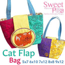 Cat flap bag 5x7 6x10 7x12 8x8 or 9x12 - Sweet Pea