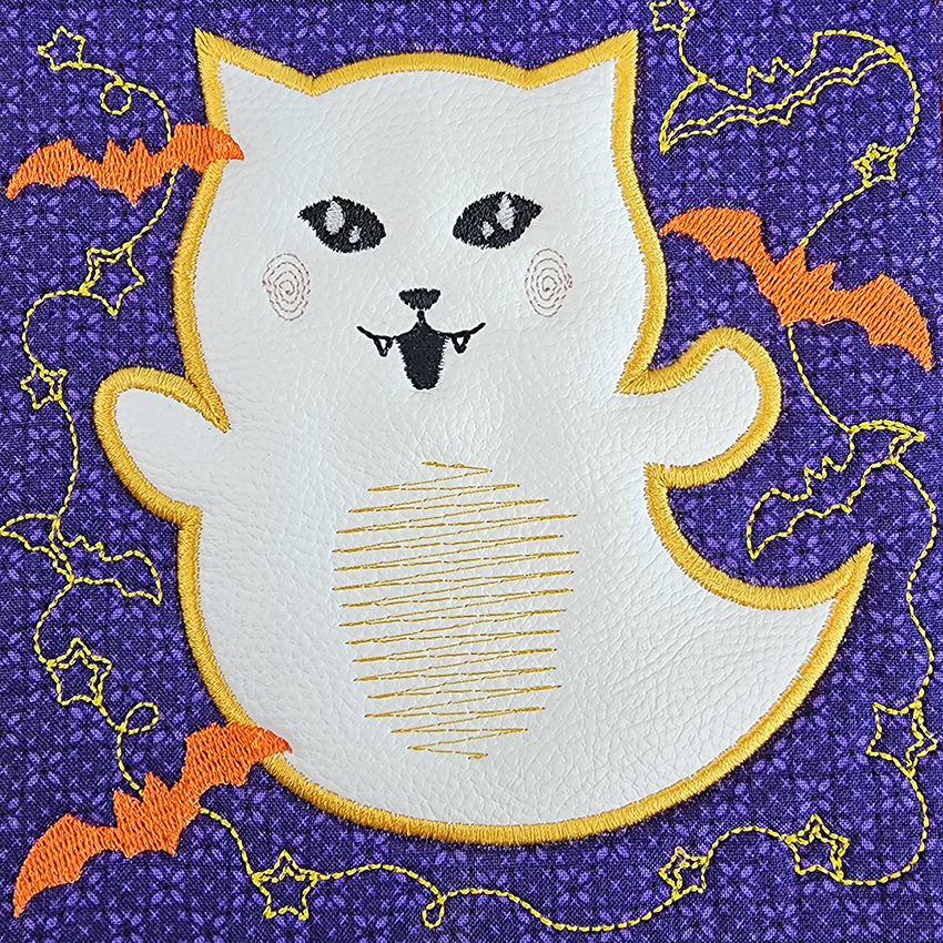 Cute Ghost Runner 4x4 5x5 6x6 7x7 In the hoop machine embroidery designs