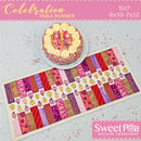 Celebration Table Runner 5x7 6x10 7x12 - Sweet Pea In The Hoop Machine Embroidery Design