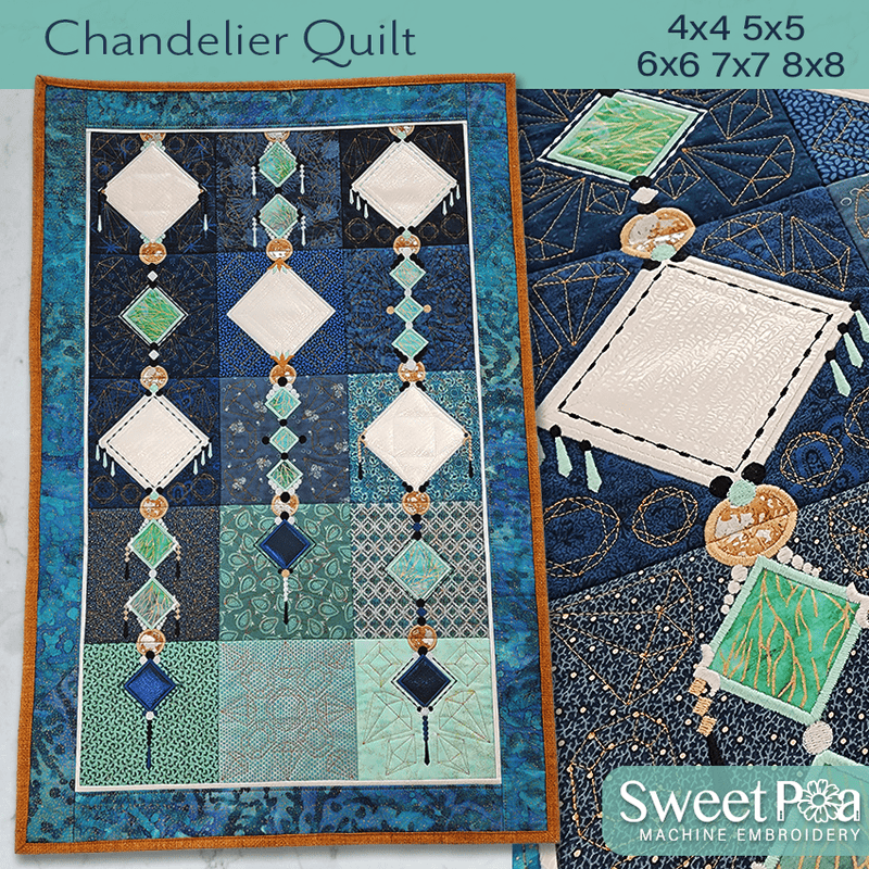 Chandelier Blocks & Quilt 4x4 5x5 6x6 7x7 8x8 - Sweet Pea