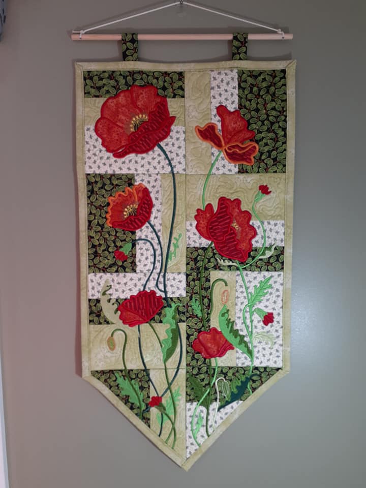 Poppy Garden Flag 4x4 5x5 6x6 7x7 | Sweet Pea.