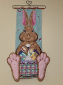 Easter Bunny Hanger 5x7 6x10 7x12 - Sweet Pea In The Hoop Machine Embroidery Design