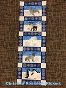 Snowflakes and Animals Quilt Block and Table Runner 6x10 8x12 - Sweet Pea