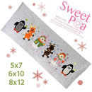 Christmas cuties table runner 5x7 6x10 8x12 - Sweet Pea