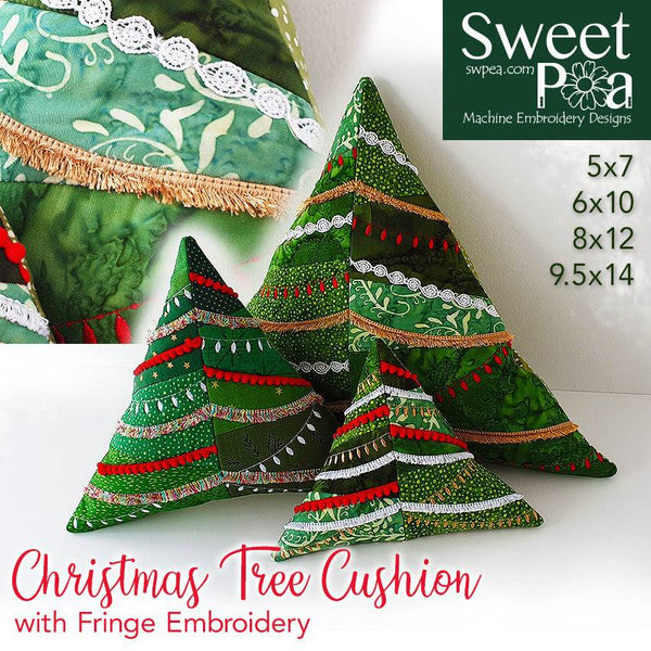 Christmas Tree Cushion 5x7 6x10 8x12 and 9.5x14 - Sweet Pea