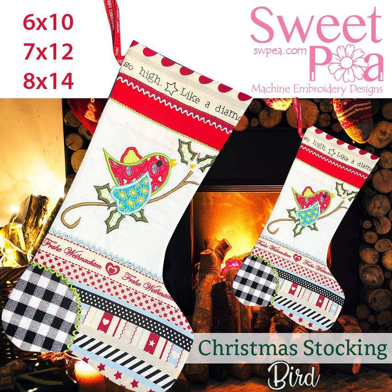 Santa's Workshop Stocking Cross Stitch Leaflet