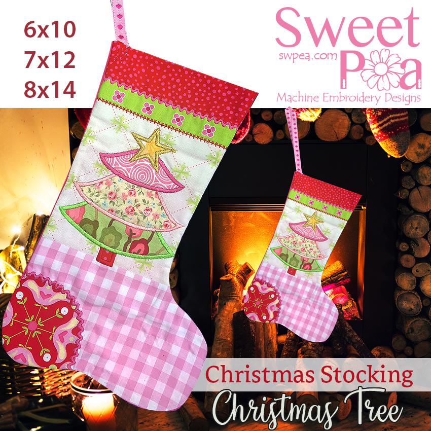 Christmas stocking christmas tree 6x10 7x12 8x14 - Sweet Pea Australia In the hoop machine embroidery designs. in the hoop project, in the hoop embroidery designs, craft in the hoop project, diy in the hoop project, diy craft in the hoop project, in the hoop embroidery patterns, design in the hoop patterns, embroidery designs for in the hoop embroidery projects, best in the hoop machine embroidery designs perfect for all hoops and embroidery machines