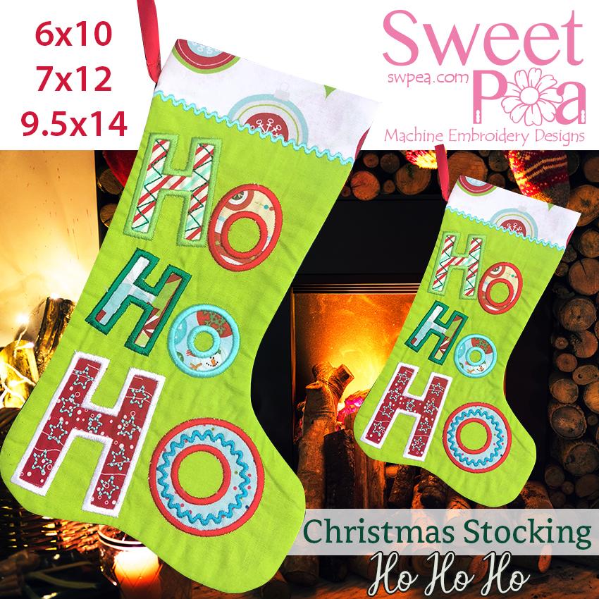 Christmas stocking ho ho ho 6x10 7x12 and 9.5x14 - Sweet Pea Australia In the hoop machine embroidery designs. in the hoop project, in the hoop embroidery designs, craft in the hoop project, diy in the hoop project, diy craft in the hoop project, in the hoop embroidery patterns, design in the hoop patterns, embroidery designs for in the hoop embroidery projects, best in the hoop machine embroidery designs perfect for all hoops and embroidery machines