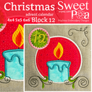 Christmas Advent Calendar Block 12 4x4 5x5 6x6 - Sweet Pea