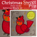 Christmas Advent Calendar Block 22 4x4 5x5 6x6 - Sweet Pea