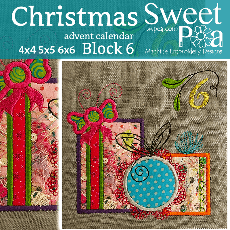 Christmas Advent Calendar Block 6 4x4 5x5 6x6 - Sweet Pea