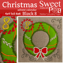 Christmas Advent Calendar Block 8 4x4 5x5 6x6 - Sweet Pea