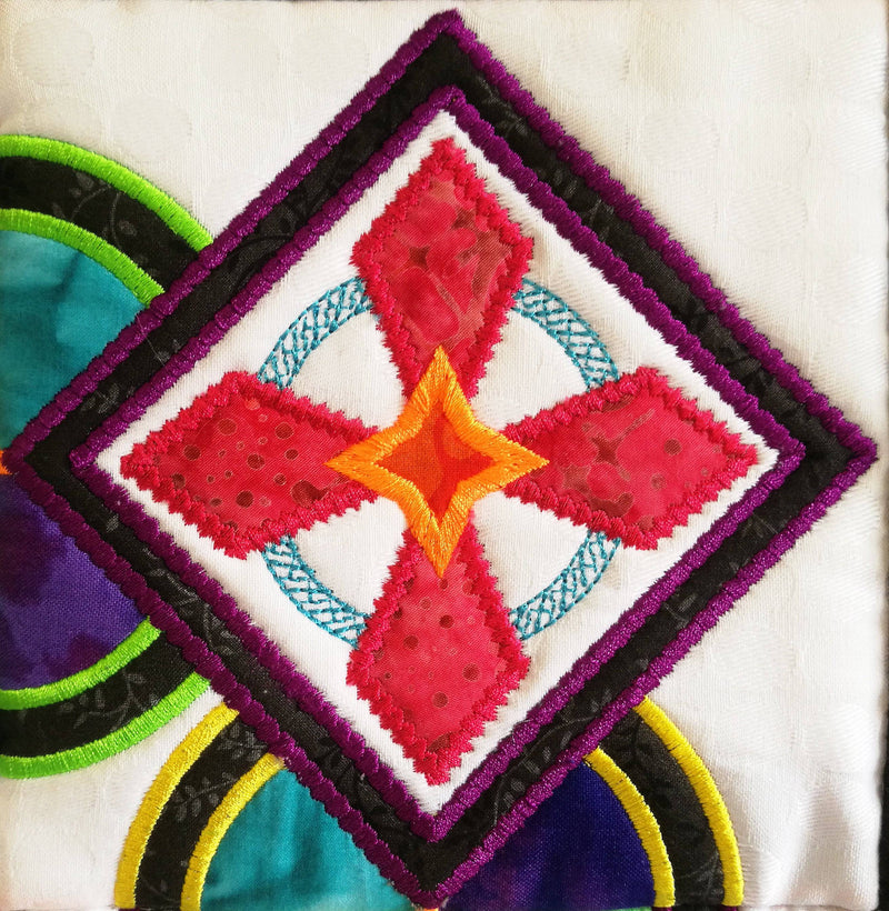 Machine Embroidery Design Download- Modern Stars Quilt