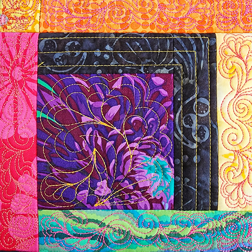 Floral Shadow Box Quilt 4x4 5x5 6x6 7x7 In the hoop machine embroidery designs