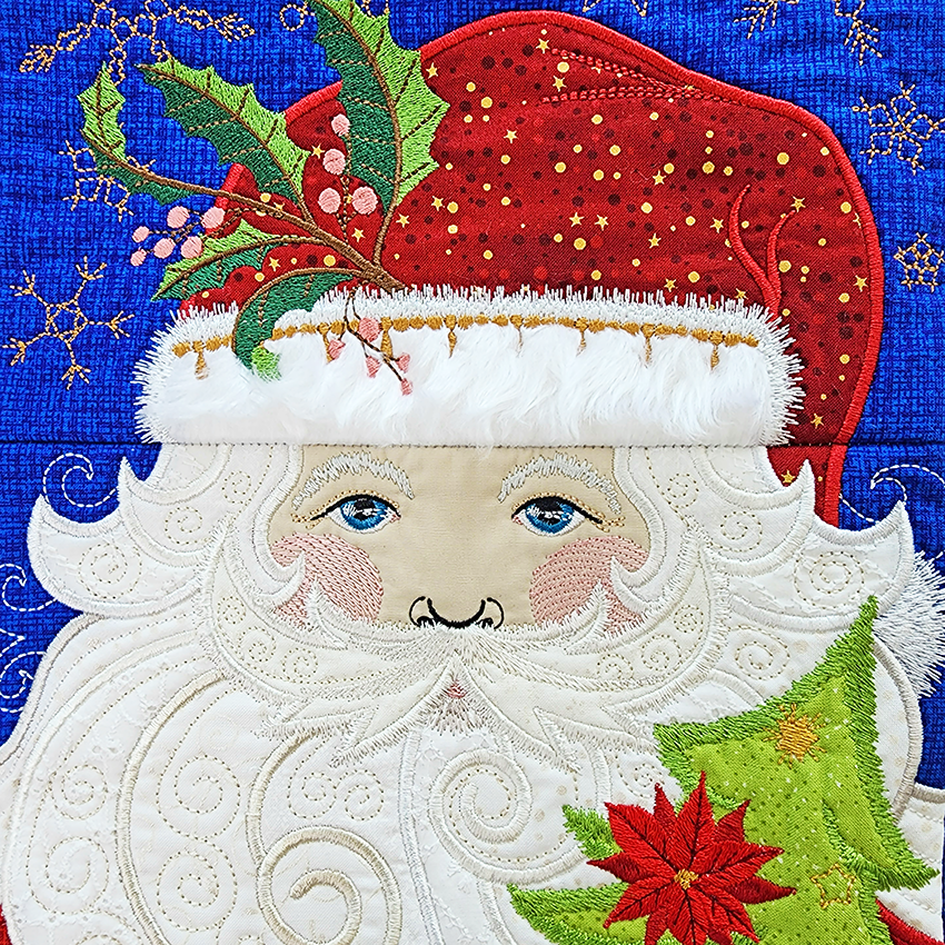 Father Christmas Hanger 5x7 6x10 7x12 In the hoop machine embroidery designs