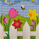 Picket Fence Table Runner 5x7 6x10 7x12 - Sweet Pea