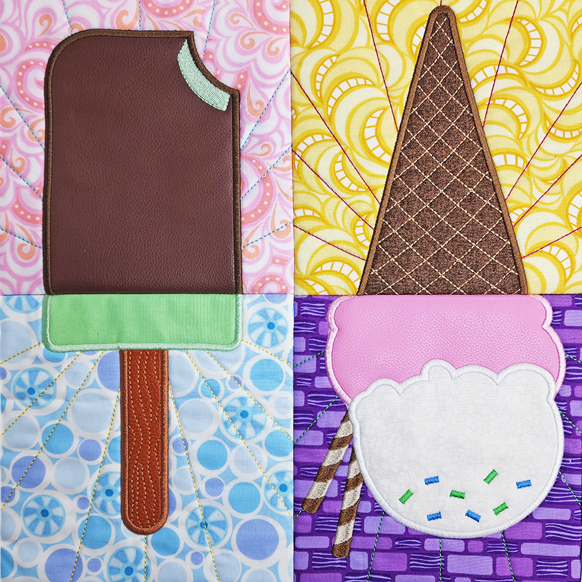 Iced Treats Runner 4x4 5x5 6x6 7x7 In the hoop machine embroidery designs