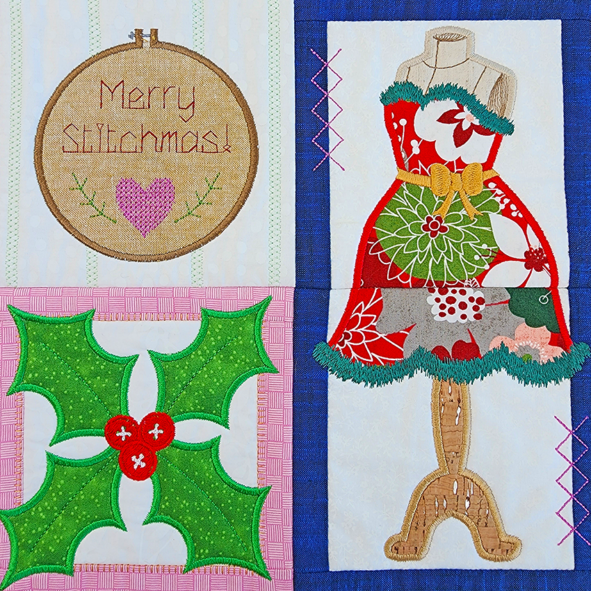 Sew This is Christmas Quilt 4x4 5x5 6x6 7x7 In the hoop machine embroidery designs