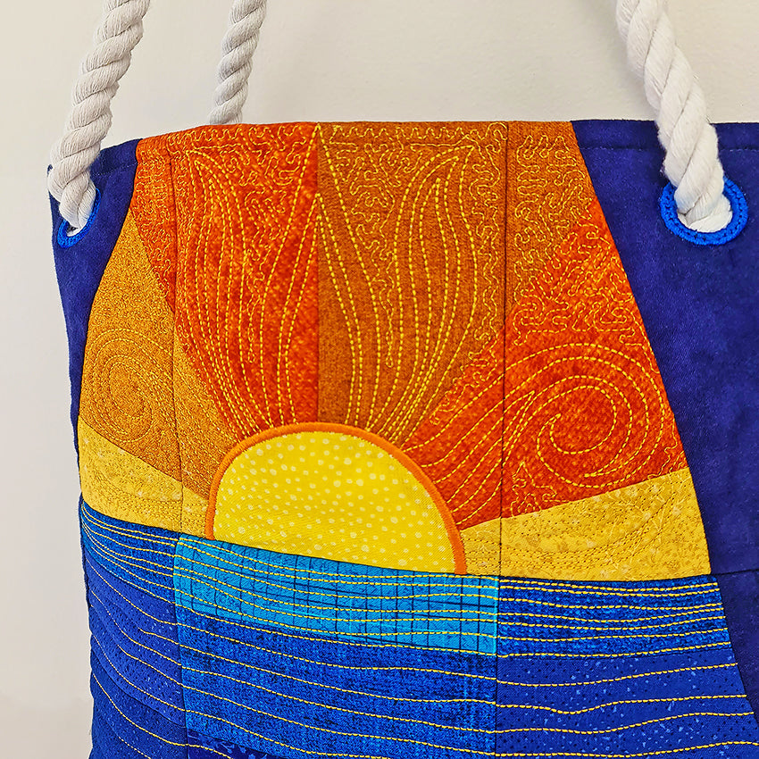 Sunset Beach Tote Bag 5x7 6x10 8x12 - Sweet Pea Australia In the hoop machine embroidery designs. in the hoop project, in the hoop embroidery designs, craft in the hoop project, diy in the hoop project, diy craft in the hoop project, in the hoop embroidery patterns, design in the hoop patterns, embroidery designs for in the hoop embroidery projects, best in the hoop machine embroidery designs perfect for all hoops and embroidery machines