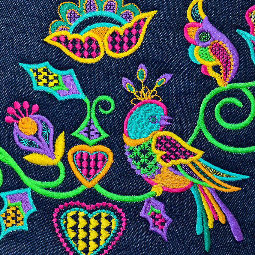 Crewel bird and flowers bag 5x7 6x10 - Sweet Pea Australia In the hoop machine embroidery designs. in the hoop project, in the hoop embroidery designs, craft in the hoop project, diy in the hoop project, diy craft in the hoop project, in the hoop embroidery patterns, design in the hoop patterns, embroidery designs for in the hoop embroidery projects, best in the hoop machine embroidery designs perfect for all hoops and embroidery machines