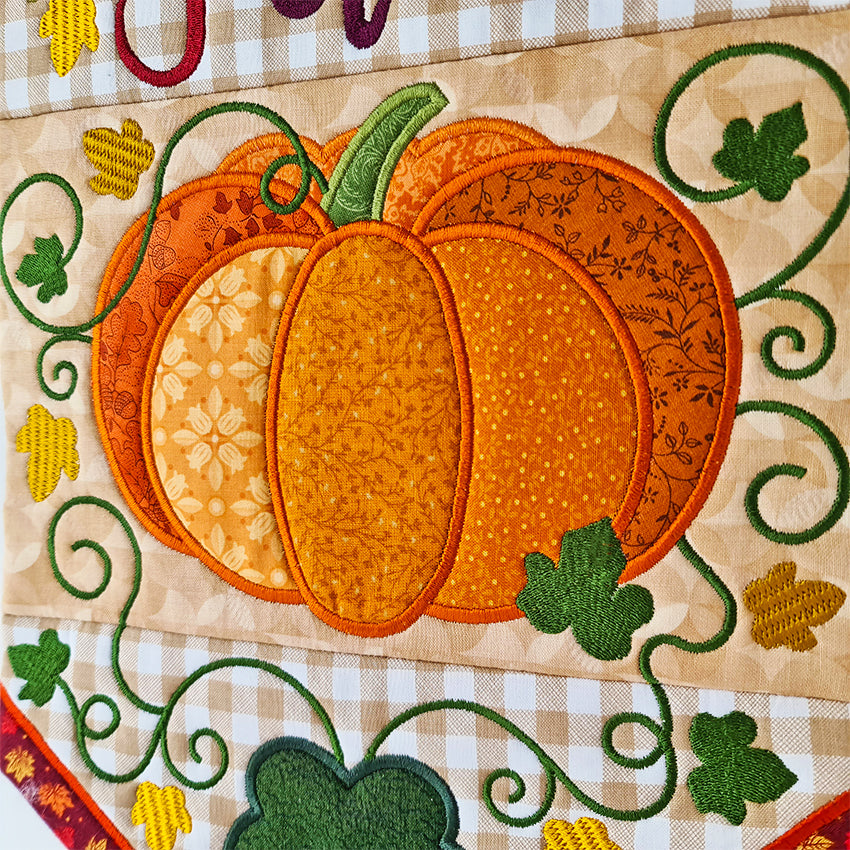 Hello Fall/Autumn Flag 5x7 6x10 7x12 - Sweet Pea Australia In the hoop machine embroidery designs. in the hoop project, in the hoop embroidery designs, craft in the hoop project, diy in the hoop project, diy craft in the hoop project, in the hoop embroidery patterns, design in the hoop patterns, embroidery designs for in the hoop embroidery projects, best in the hoop machine embroidery designs perfect for all hoops and embroidery machines