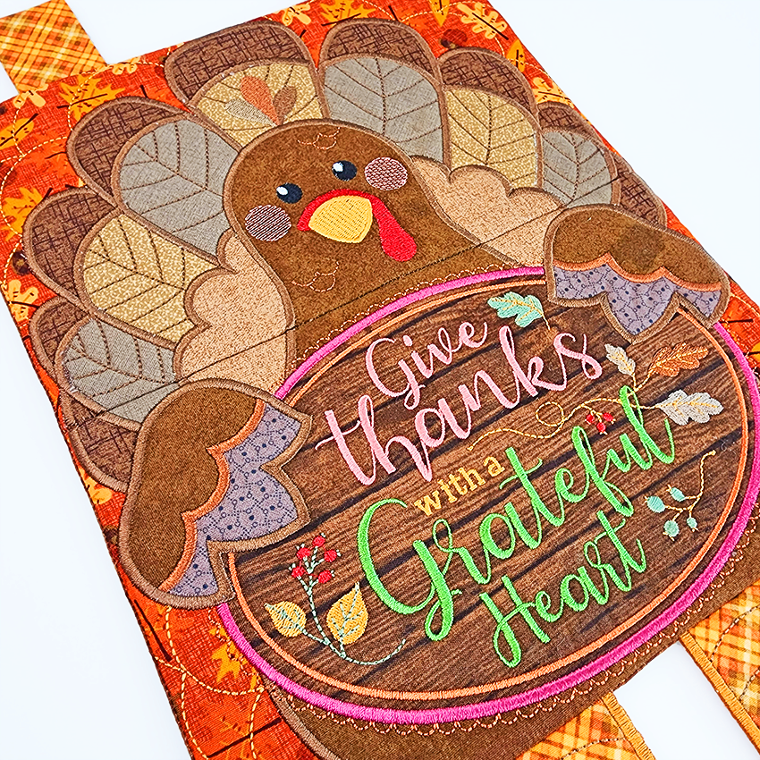 Turkey Hanger 5x7 6x10 7x12 In the hoop machine embroidery designs