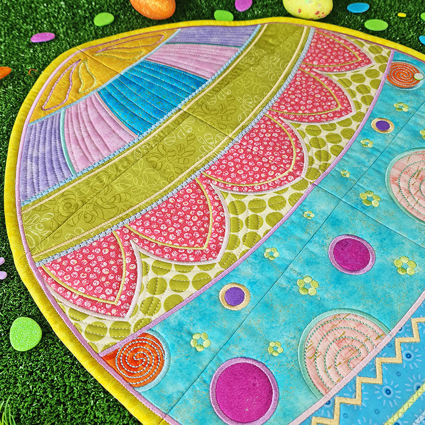 Easter Egg Placemat 5x7 6x10 - Sweet Pea Australia In the hoop machine embroidery designs. in the hoop project, in the hoop embroidery designs, craft in the hoop project, diy in the hoop project, diy craft in the hoop project, in the hoop embroidery patterns, design in the hoop patterns, embroidery designs for in the hoop embroidery projects, best in the hoop machine embroidery designs perfect for all hoops and embroidery machines