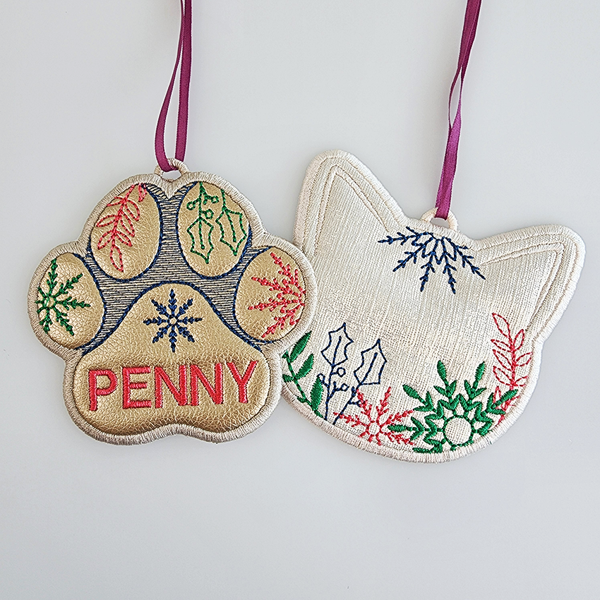 Make It Personal Ornament Set 4x4 5x5 In the hoop machine embroidery designs