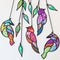 Bird Stained Glass Hanger 5x7 6x10 - Sweet Pea