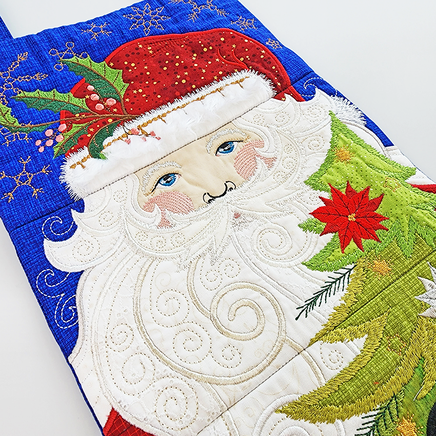 Father Christmas Hanger 5x7 6x10 7x12 In the hoop machine embroidery designs