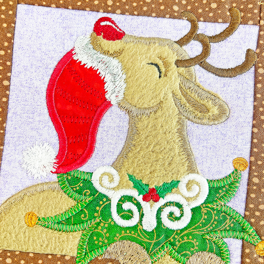 BOW Santa's Workshop Tour Quilt - Block 11 In the hoop machine embroidery designs