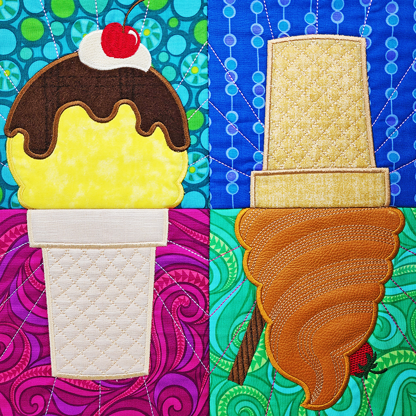 Iced Treats Runner 4x4 5x5 6x6 7x7 In the hoop machine embroidery designs