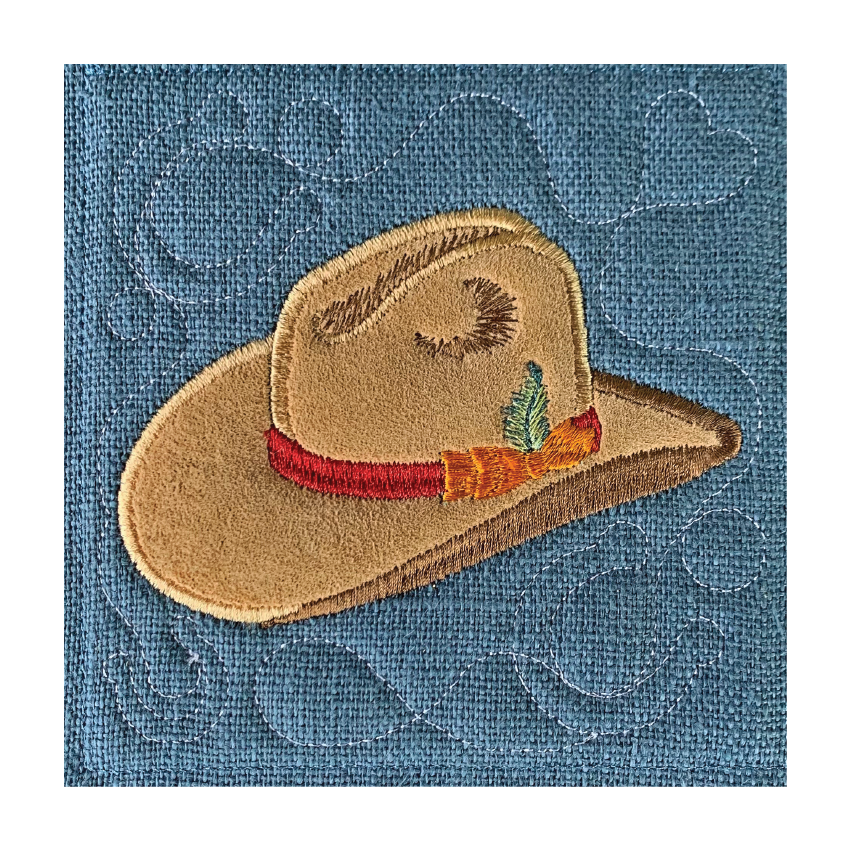 Cowboy Hat Add-on Block 4x4 5x5 6x6 7x7 - Sweet Pea Australia In the hoop machine embroidery designs. in the hoop project, in the hoop embroidery designs, craft in the hoop project, diy in the hoop project, diy craft in the hoop project, in the hoop embroidery patterns, design in the hoop patterns, embroidery designs for in the hoop embroidery projects, best in the hoop machine embroidery designs perfect for all hoops and embroidery machines