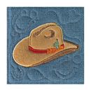 Cowboy Hat Add-on Block 4x4 5x5 6x6 7x7 - Sweet Pea In The Hoop Machine Embroidery Design