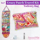 Crazy Patch Travel Kit 5x7 - Sweet Pea In The Hoop Machine Embroidery Design