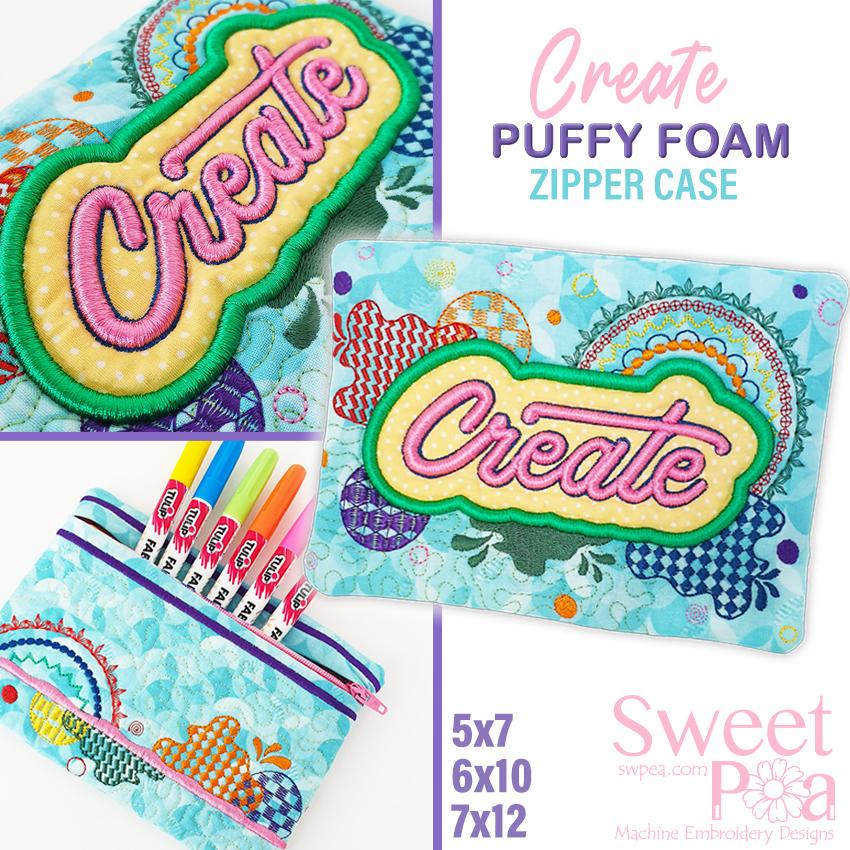 Create Puffy Foam Zipper Case 5x7 6x10 and 7x12 - Sweet Pea Australia In the hoop machine embroidery designs. in the hoop project, in the hoop embroidery designs, craft in the hoop project, diy in the hoop project, diy craft in the hoop project, in the hoop embroidery patterns, design in the hoop patterns, embroidery designs for in the hoop embroidery projects, best in the hoop machine embroidery designs perfect for all hoops and embroidery machines