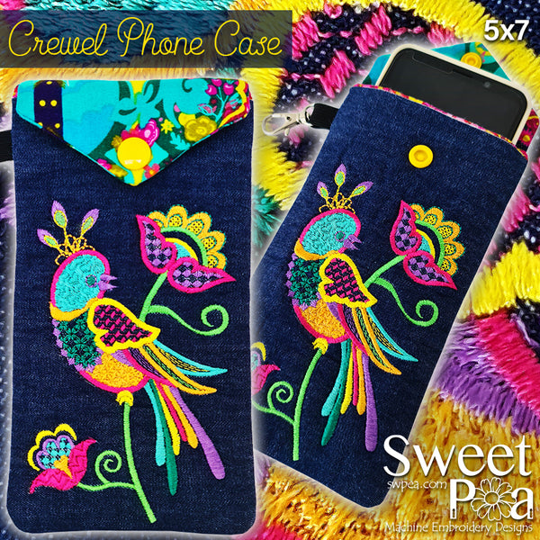 Crewel Phone Case 5x7 | Sweet Pea.