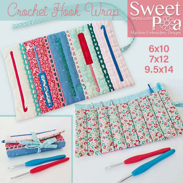 Crochet Hook Wrap 6x10 7x12 9.5x14 | Sweet Pea.