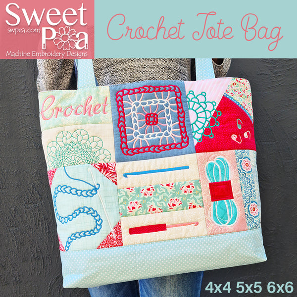 Crochet Tote Bag 4x4 5x5 6x6 | Sweet Pea.