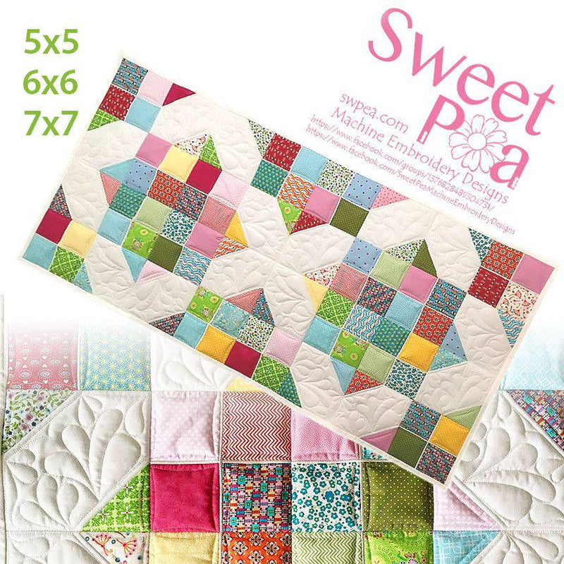 Crosses Quilt 5x5 6x6 7x7 - Sweet Pea