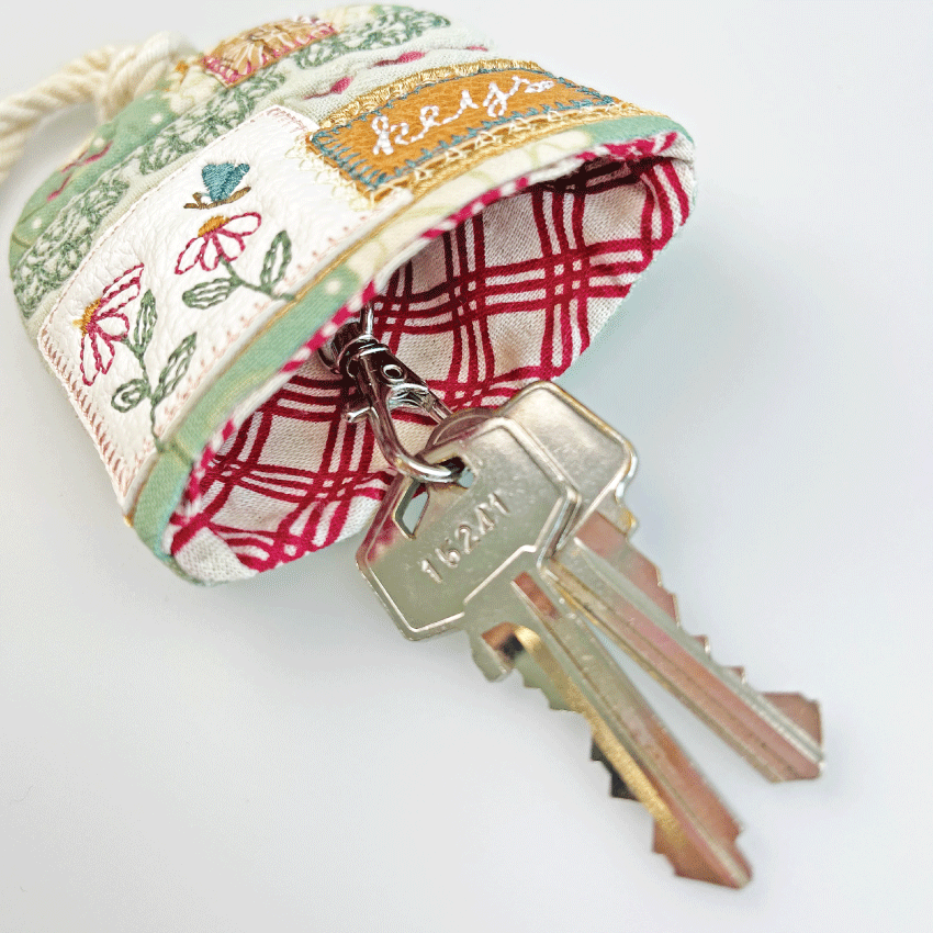 Cute Key Cover in the Hoop Machine Embroidery Design