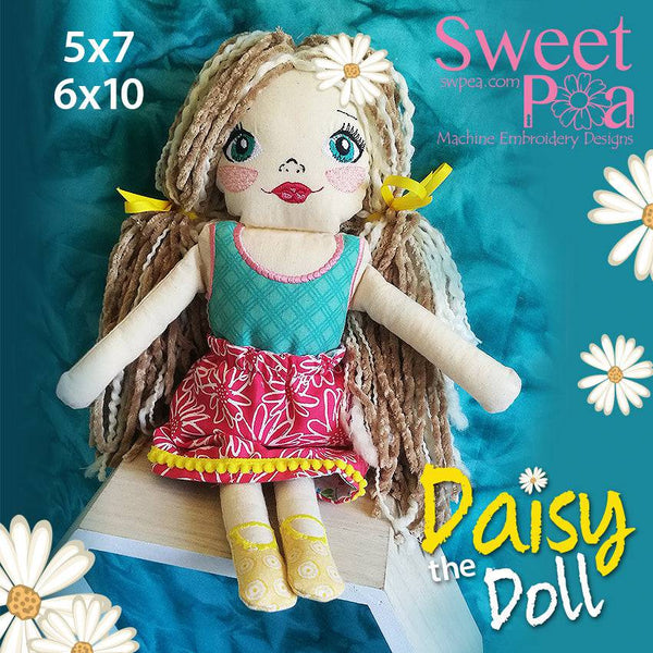 Daisy doll stuffie/stuffed toy 5x7 6x10 - Sweet Pea