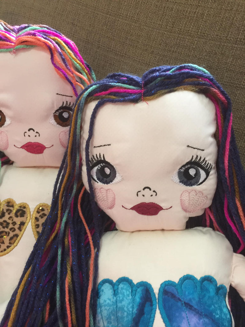 Mermaid Doll, Mermaid Gifts for Girls, Plush Rag Doll in a Variety