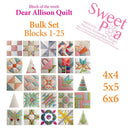 Bulk Dear Allison blocks 76-100 - Sweet Pea