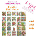 Bulk Dear Allison blocks 26-50 - Sweet Pea